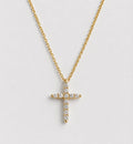 Diamond Cross Necklace 14K
