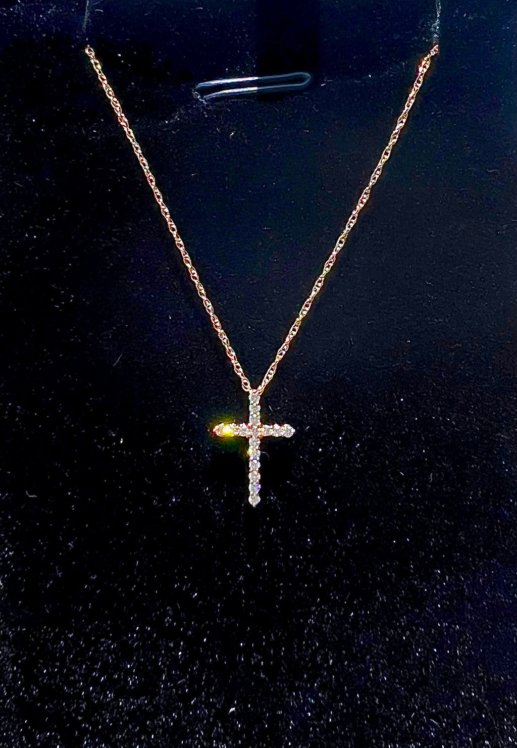 Diamond Cross Necklace 14K
